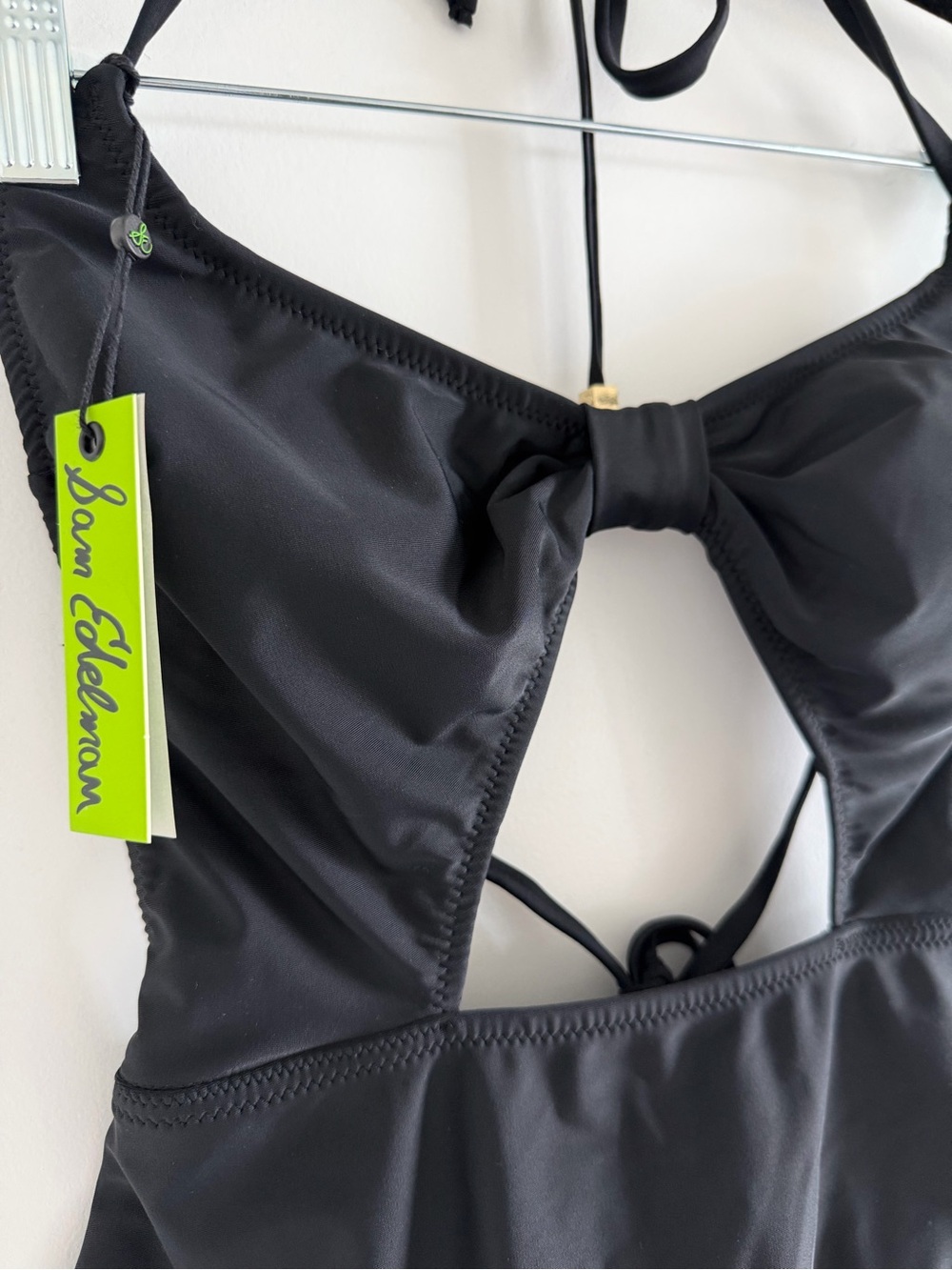 NWT Sam Edelman Black One-Piece with Tie-Strap Cutout - Small
